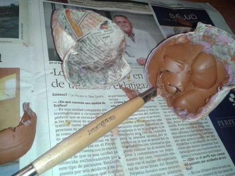 Títeres caseros con papel encolado Títeres caseros con papel encolado