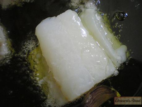 Bacalao confitando Bacalao confitando