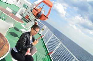 Viento en el ferry