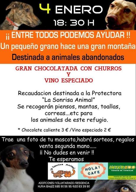 “La sonrisa animal” organiza una chocolatada en Pinto, 4 de Enero chocolatada pinto 2015