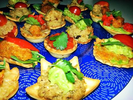 Tartaletas rellenas de patés vegetales Tartaletas rellenas de patés vegetales
