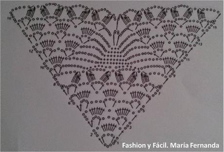 Motivo de triángulo dentro de triángulo con araña a crochet. Pastilla para hacer un chall tejido (Crocheted triangle inside a triangle with spider motive to make a shawl) Motivo de triángulo dentro de triángulo con araña a crochet. Pastilla para hacer un chall tejido (Crocheted triangle inside a triangle with spider motive to make a shawl)