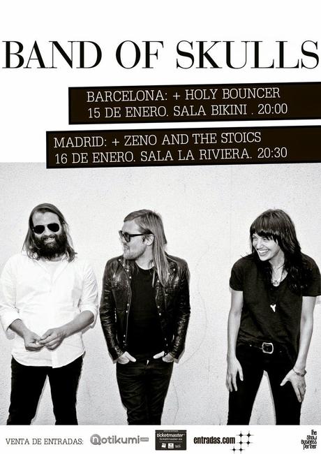 BAND OF SKULLS en concierto en BARCELONA Y MADRID. 15 y 16 enero 2015‏