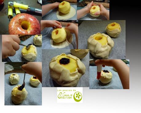 Manzanas rellenas de mermelada y envueltas en hojaldre. Manzanas rellenas de mermelada y envueltas en hojaldre.