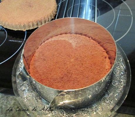 Tarta de mousse de mandarinas, con esferificación Tarta de mousse de mandarinas, con esferificación