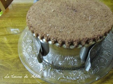 Tarta de mousse de mandarinas, con esferificación Tarta de mousse de mandarinas, con esferificación