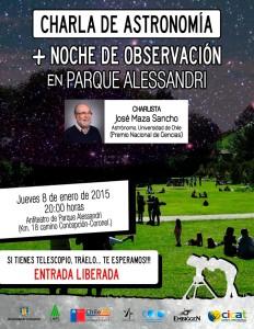 Charla y noche de observación en Coronel Charla de astronomía y noche de observación