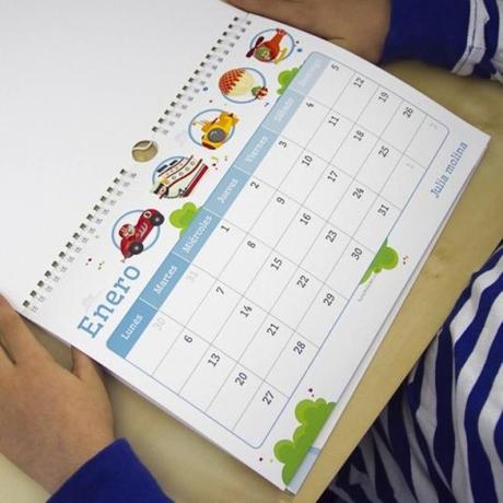 calendario infantil personalizado transporte