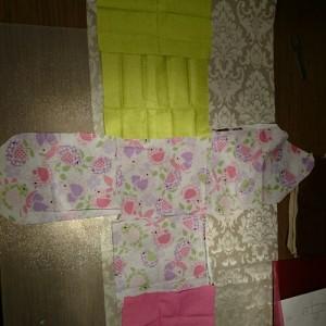 Fabric dollhouse piezas internas