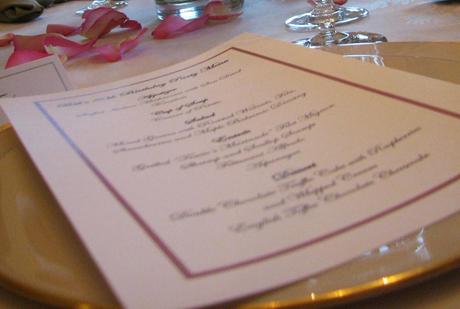 Menú de boda menu de boda