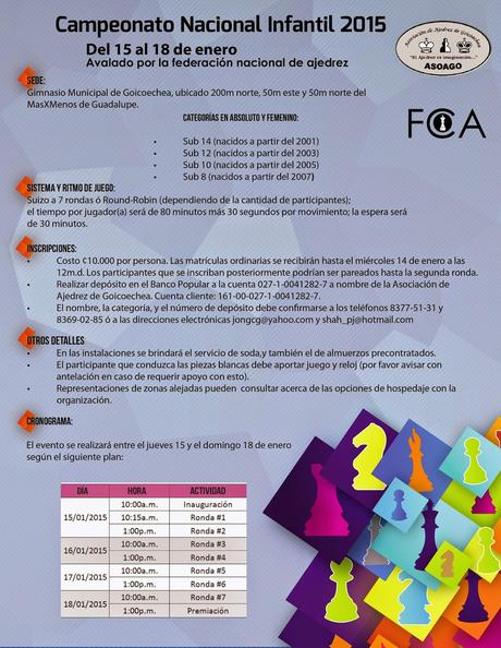 Convocatoria Oficial del Nacional Infantil 2015