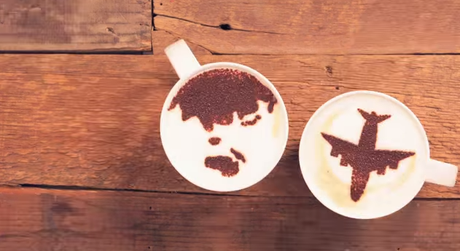 Comercial realizado con 1000 tazas de café latte Comercial realizado con 1000 tazas de café latte