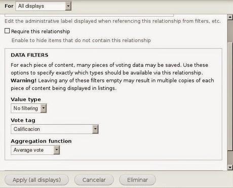 Ordenar una Vista de Tabla por campo Fivestar en Drupal 7 Ordenar una Vista de Tabla por campo Fivestar en Drupal 7
