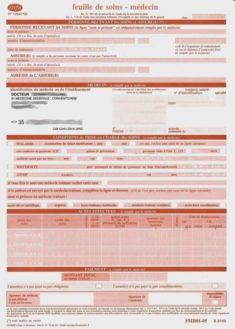Feuille de remboursement Feuille de remboursement