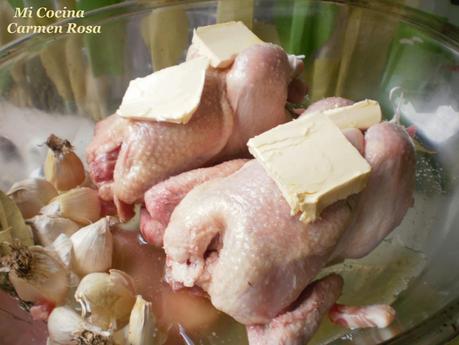 PICANTON ASADO CON BACON, AJOS Y TOMILLO PICANTON ASADO CON BACON, AJOS Y TOMILLO