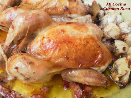 PICANTON ASADO CON BACON, AJOS Y TOMILLO PICANTON ASADO CON BACON, AJOS Y TOMILLO