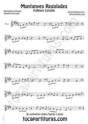 Muntanyes Regalades de Bartolome Calatayud partitura para Oboe canción típica del folclore catalán Tubepartitura Muntanyes Regalades de Bartolome Calatayud partitura para Oboe canción típica del folclore catalán