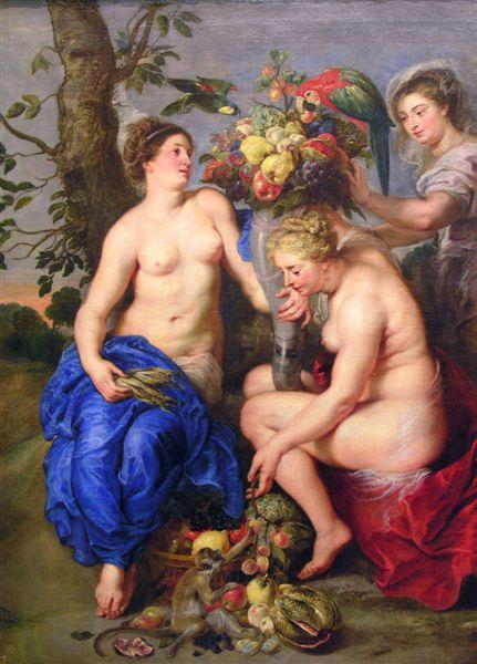 Ceres y dos ninfas de Rubens