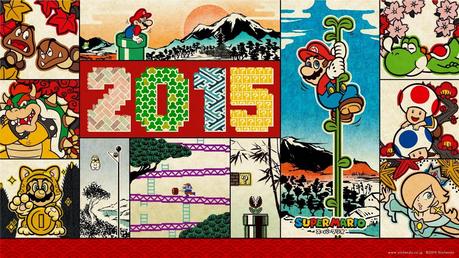 Nintendo también felicita 2015 con un precioso fondo de pantalla