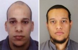 Imágenes de hermanos sospechosos matar periodistas en Francia.