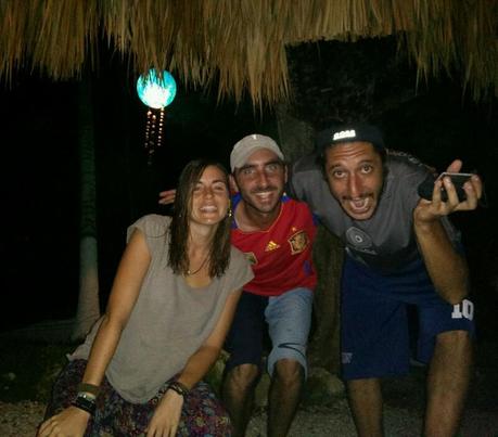 Con Carri e Irene en Bacalar