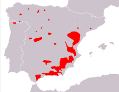 Distribución de Capra pyrenaica.