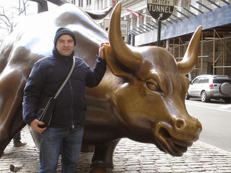fotos del toro de Wall Street en Nueva York,