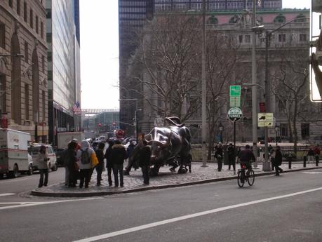 fotos del toro de Wall Street en Nueva York,