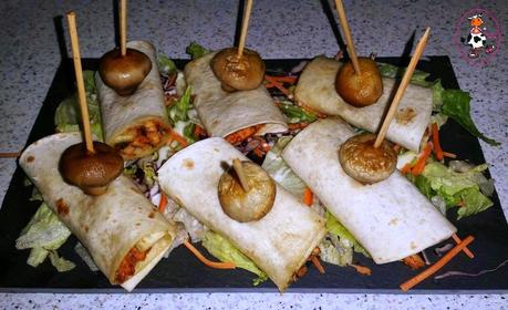 TORTILLAS DE TRIGO RELLENAS DE POLLO TANDOORI MASALA TORTILLAS DE TRIGO RELLENAS DE POLLO TANDOORI MASALA