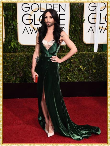 ALFOMBRA ROJA DE LOS GLOBOS DE ORO 2015 conchita-wurst-golden-globes-2015