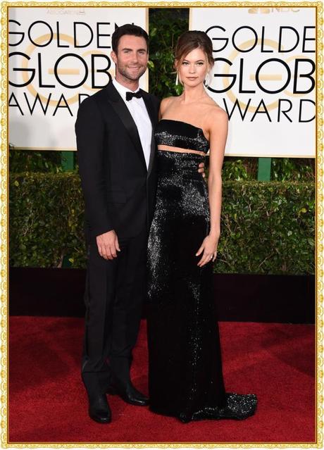 ALFOMBRA ROJA DE LOS GLOBOS DE ORO 2015 adam-levine-behati-prinsloo-golden-globes-2015