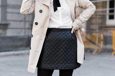 White_Shirt-Black_Bow-Leather_Skirt-Trench_Coat-Forever_21_Madrid-Outfit-Street_Style-Collage_Vintage-42