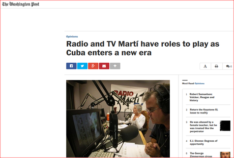 No, The Washington Post: Radio/TV Martí son una afrenta a la dignidad de Cuba