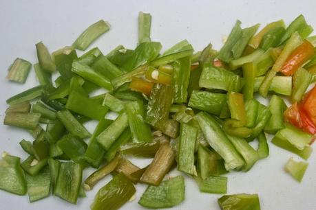 Pisto con pollo gratinado con queso cheddar Pisto con pollo gratinado con queso cheddar