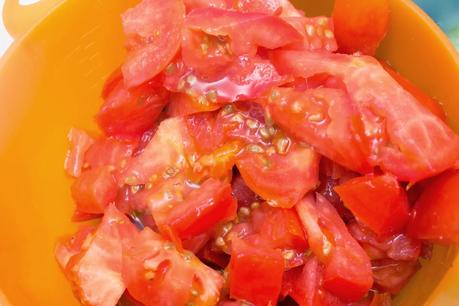 Pisto con pollo gratinado con queso cheddar Pisto con pollo gratinado con queso cheddar