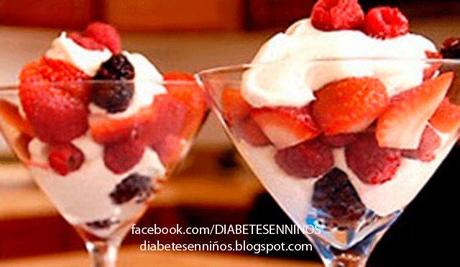 POSTRES DE FRESAS Y YOGURT PARA DIABETICOS