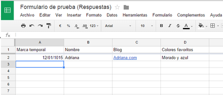 Personalizar formulario de google para el blog