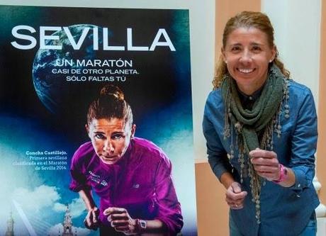 Concha Castillejo. Cartel de la Maratón Sevilla