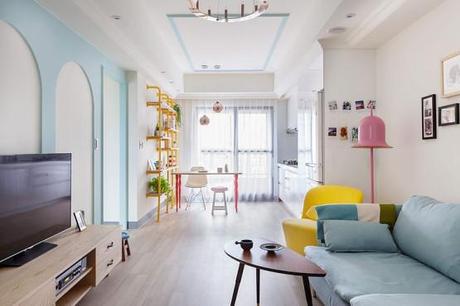 Apartamento fresco y colorido con toque mid-century modern 1