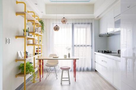 Apartamento fresco y colorido con toque mid-century modern 2