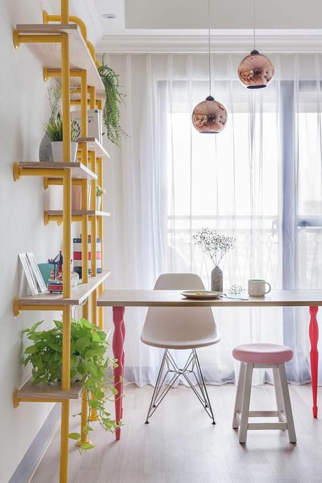 Apartamento fresco y colorido con toque mid-century modern 3