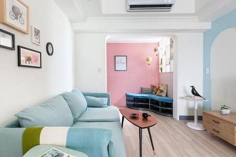 Apartamento fresco y colorido con toque mid-century modern 11