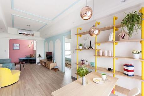 Apartamento fresco y colorido con toque mid-century modern 6