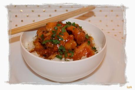 Pollo a la naranja chino... con arroz basmati Pollo a la naranja chino... con arroz basmati