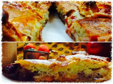 Tarta de almendras con frutas Tarta de almendras con frutas