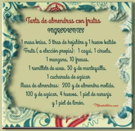 Tarta de almendras con frutas Tarta de almendras con frutas