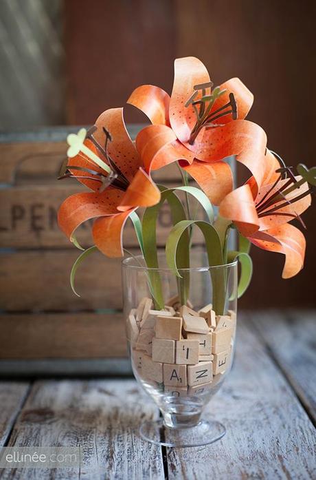 DIY Paper Tiger Lily