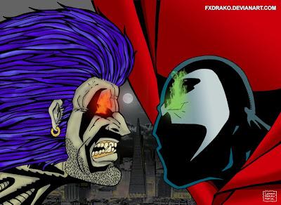 Lobo VS Spawn / ilustración