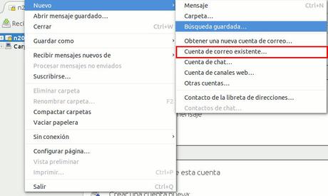 Como manejar varias cuentas de correo electronico con Thunderbird