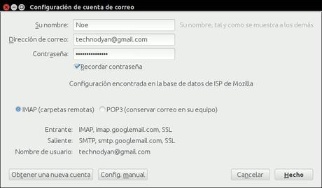 Como manejar varias cuentas de correo electronico con Thunderbird